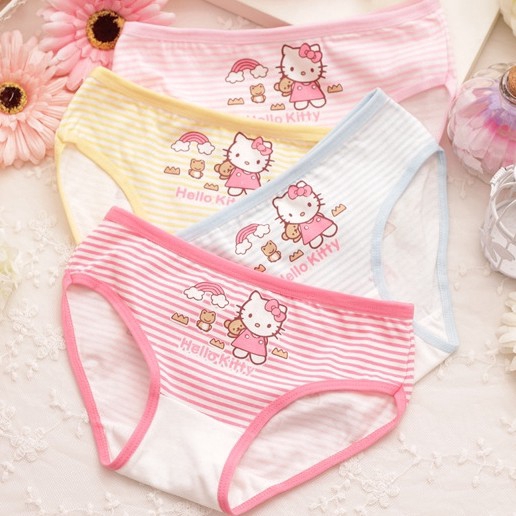 Quần lót cotton họa tiết hoạt hình cho bé gái