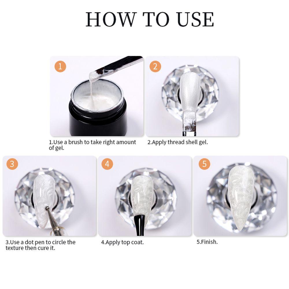 OCEANMAP Gel Sơn Móng Tay 6 Màu Vỏ Sò Lấp Lánh DIY