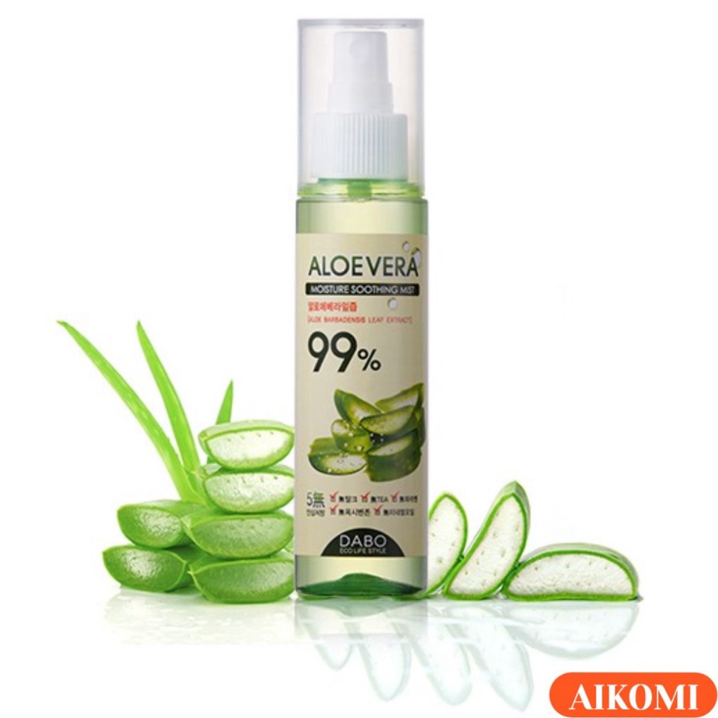 Xịt khoáng dưỡng da lô hội Dabo Aloe Vera Moisture Soothing Mist 99% 100ml