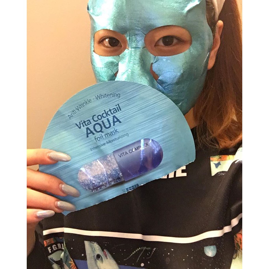 Bộ 10 Mặt Nạ thiết BNBG Dưỡng Ẩm Cho Mọi Loại Da Vita Cocktail Aqua Foil Mask x10 hàng mới