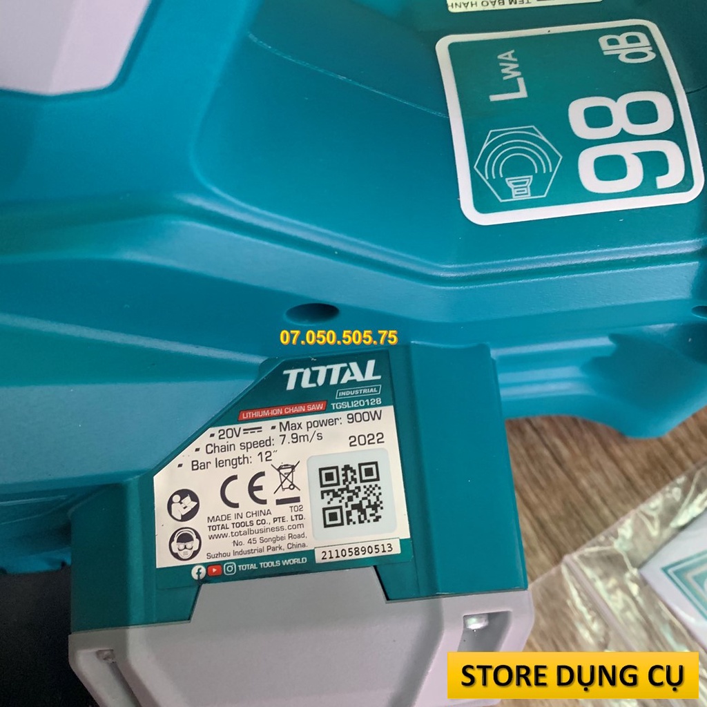 Máy cưa xích dùng pin Lithium 20V Motor không chổi than TGSLI20128