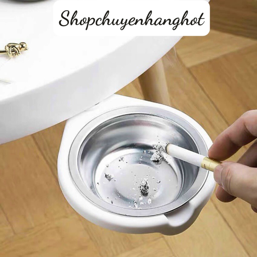 Gạt tàn thuốc lá tàng hình hai lớp độc lạ bằng thép không gỉ,gắn ẩn dưới bàn xoay