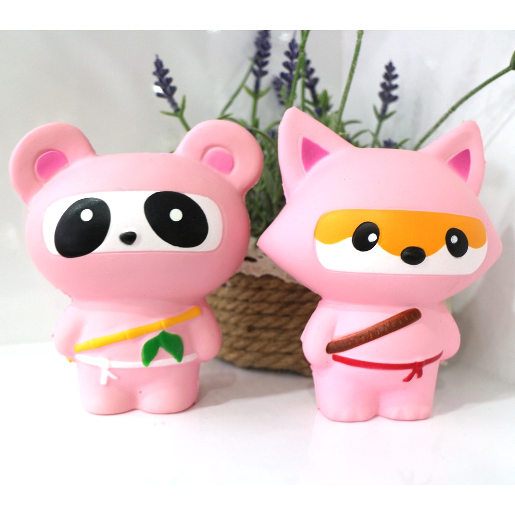 Squishy Lớn JUMBO Hình gấu trúc ninja Đồ Chơi Xốp Giảm Stress Hình mềm mịn dễ Thương đàn hồi Cho Bé