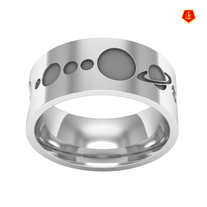 (Hàng Có Sẵn) Nhẫn Bạc 925 Mặt Hình Hành Tinh Sáng Tạo Mới