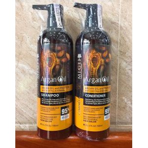 Combo Bộ Dầu Gội Xả Phục Hồi,Chống Rụng,Dày Tóc Mige Argan Oil&Protein 900ml x 2 +Tinh Dầu Dưỡng Tóc Hương Nước Hoa 60ml