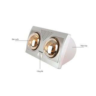 Đèn sưởi nhà tắm Tiross TS9291 2 bóng