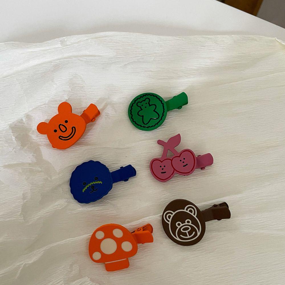 VANES1 Kẹp TóC HìNh Chú GấU Cherry Dễ Thương Cho Nữ