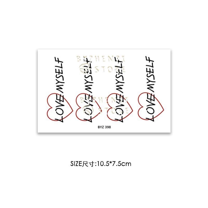 Hình xăm dán cánh tay hình chữ tiếng Anh cá tính chống nước giữ được lâu dành cho bạn nữ