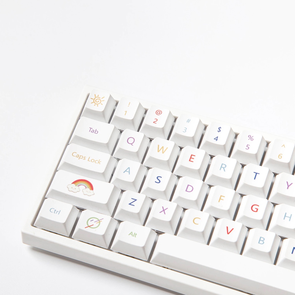 Keycap set PBT Mario Dye-sub nhiều phối màu nút bàn phím cơ phù hợp các layout cơ bản