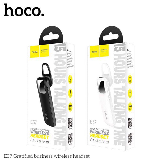 Tai nghe bluetooth Hoco E37 Pin 170mAh Đàm Thoại Trong 15 Giờ Thiết Kế Nhỏ Gọn, Chắc Chắn