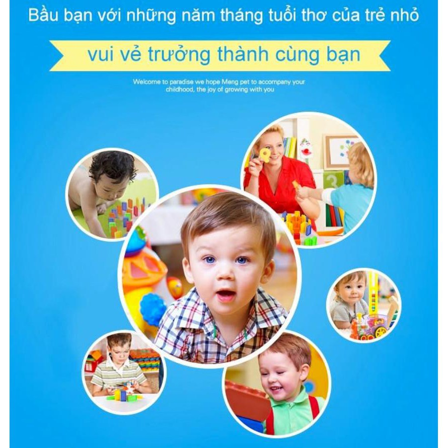 Đồ chơi Xe lửa thông minh Domino chạy bằng điện PS Care - Cao Cấp