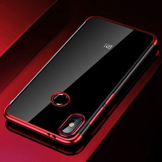 Ốp điện thoại TPU mềm trong suốt viền màu cho Xiaomi Mi A2 /A2Lite