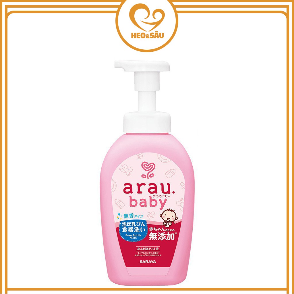 Nước Rửa Bình Sữa 𝑭𝑹𝑬𝑬𝑺𝑯𝑰𝑷  Nước Rửa Bình Arau Baby Nhật (Chai 500ml)