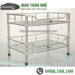 Giá chạn bát inox 2 tầng