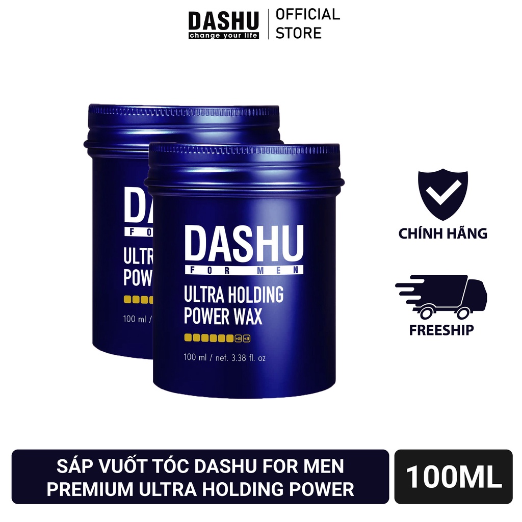 Sáp vuốt tóc Dashu For Men Premium Ultra Holding Power 100ml (XANH)