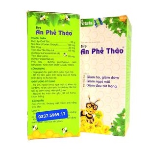 SIRO HO AN PHẾ THẢO - GIẢM HO - VIÊM HỌNG - GIẢM SỔ MŨI - NGHẸT MŨI TAN ĐÀM CHAI 250ml