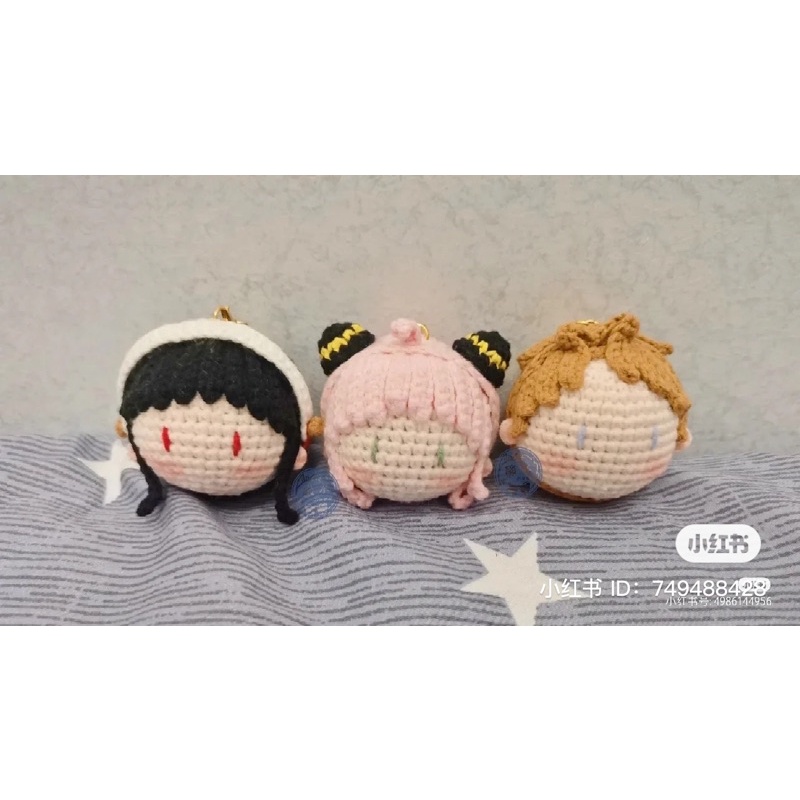 Móc khoá bằng len spy x family móc len