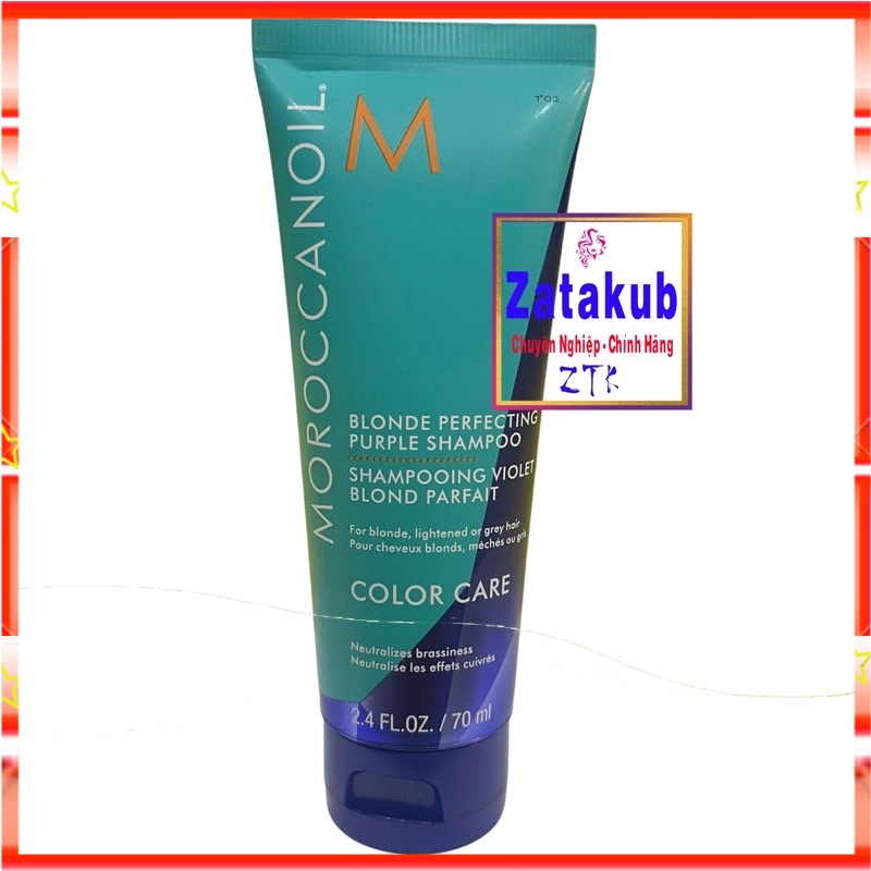 MOROCCANOIL Dầu gội ánh tím khử sắc tố vàng Moroccanoil Blonde Perfecting Purple Shampoo 200m