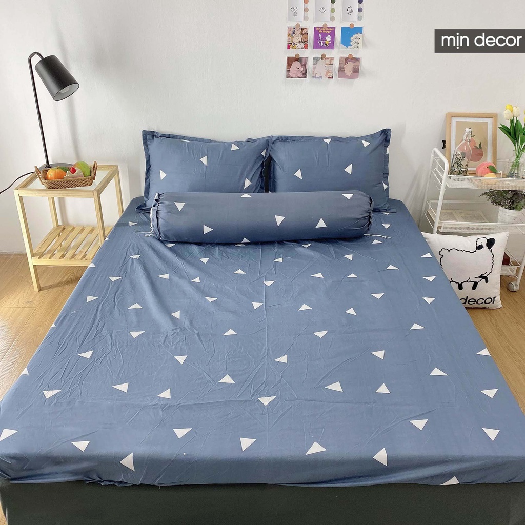 Ga giường và vỏ gối nằm cotton 3D MỊN DECOR mềm mại thoáng mát | BigBuy360 - bigbuy360.vn