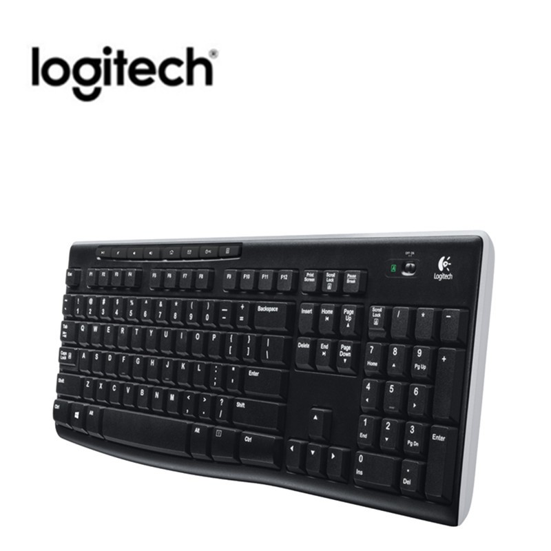 Logitech K270 Wireless Gaming Keyboard 2.4G Portable PC Gamer Ergonomics for Computer Receiver