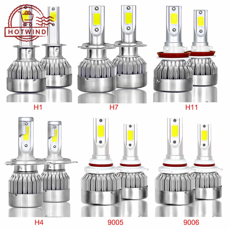 Đèn LED gắn xe hơi ánh sáng trắng 6000K 72W 9005 / 9006 / H7 / H11 / H4