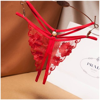 Quần lót hở đáy - Lọt khe chip ren dây gợi cảm không đáy sexy hoa văn xinh C55
