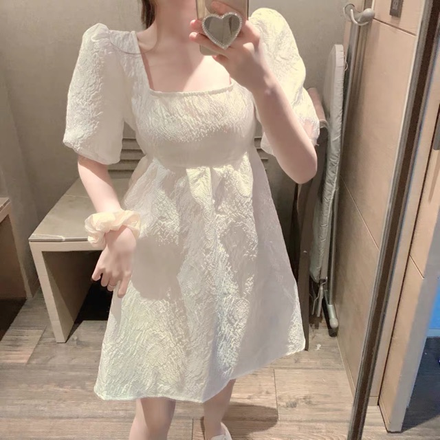 [SẴN] [Có ảnh thật] Đầm babydoll Lollita tay phồng thắt nơ sau lưng SAM SAM BOUTIQUE | BigBuy360 - bigbuy360.vn