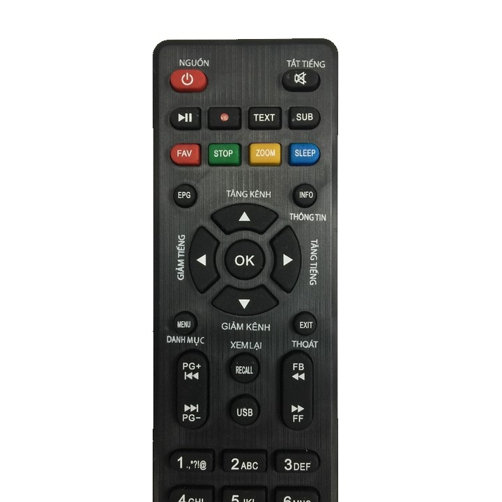 Remote điều khiển đầu thu VHM Vũ Hồng Minh  - Điều khiển DVB T2 truyền hình mặt đất VHM