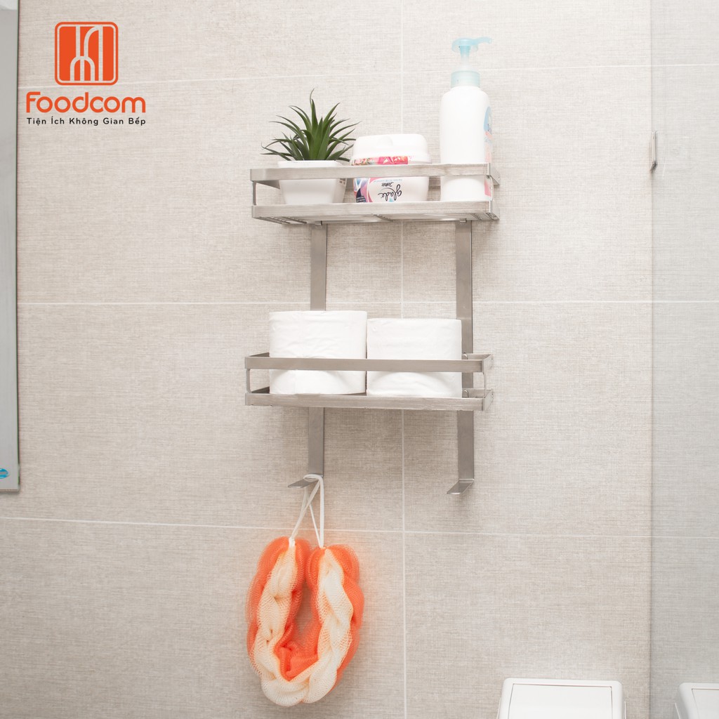 Kệ dán tường phòng tắm đa năng Foodcom - Made in Việt Nam - Loại 3 tầng | BigBuy360 - bigbuy360.vn