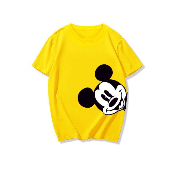 NRVP Áo thun ngắn tay in họa tiết hoạt hình màu trơn cho bé 3-11 tuổi