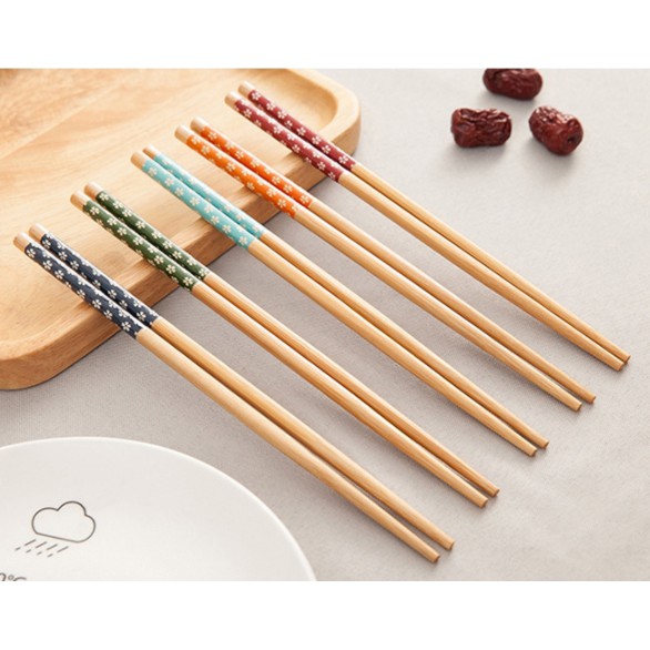 BỘ 10 ĐÔI ĐŨA GỖ HOA SP081151