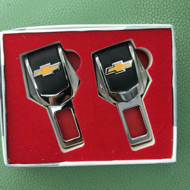 Cài chốt dây an toàn ô tô loại xịn có logo hãng xe - combo 2 cái