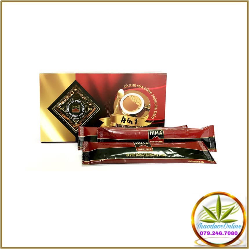 Cà Phê Sữa Đông Trùng Hạ Thảo Hima 4 IN 1 (20 gói/hộp) | BigBuy360 - bigbuy360.vn