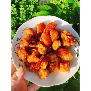 Tóp mỡ da heo rim mắm tỏi