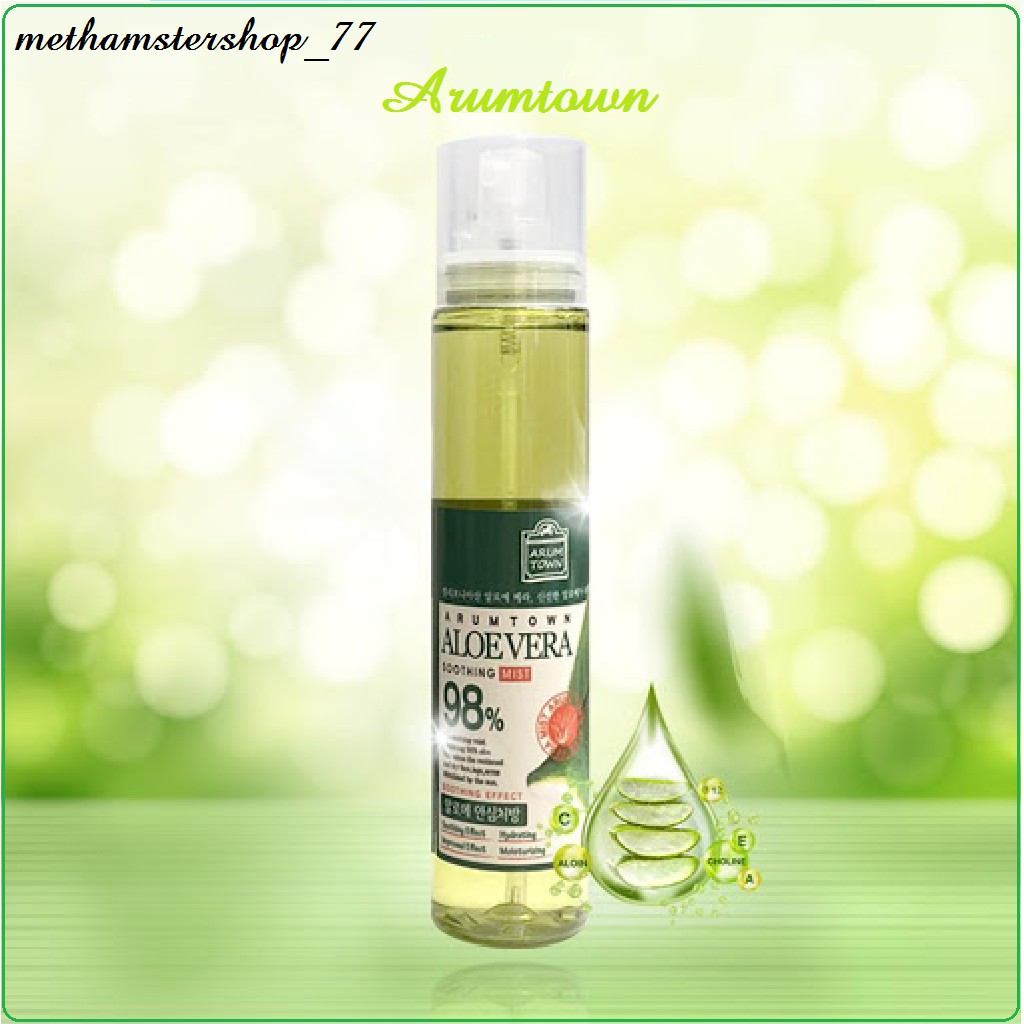 Xịt Khoáng Lô Hội Arumtown Aloe Vera Soothing Mist 118ml [Hàn Quốc]
