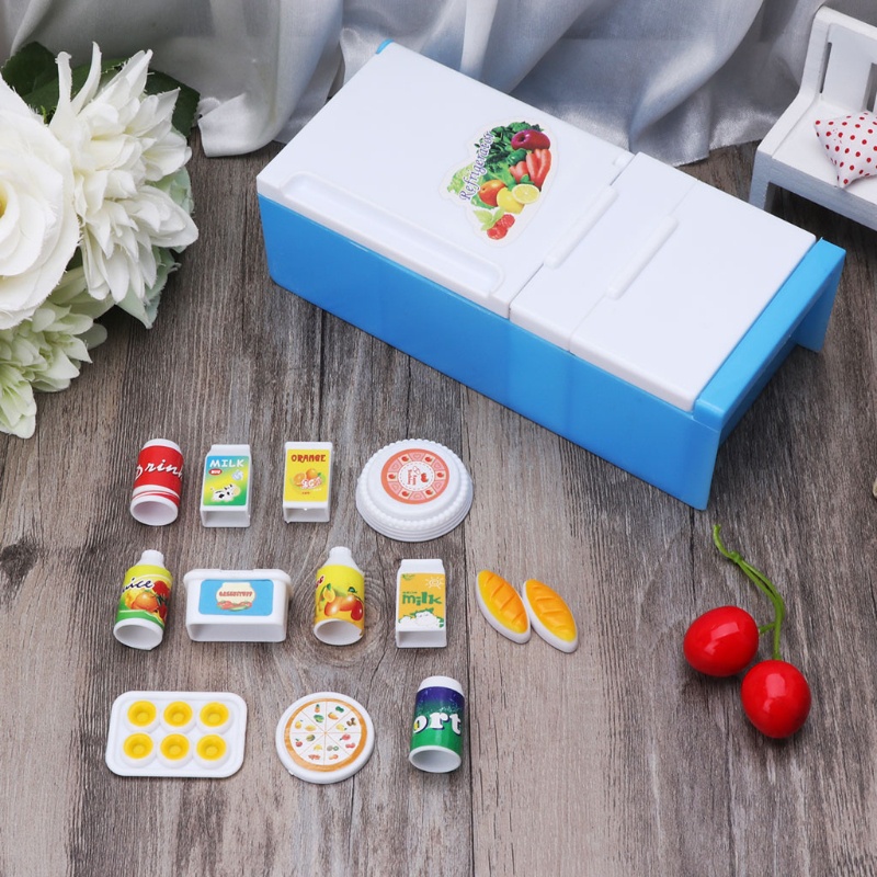 Tủ Lạnh Đồ Chơi Mini 1 / 12 Món Cho Nhà Búp Bê
