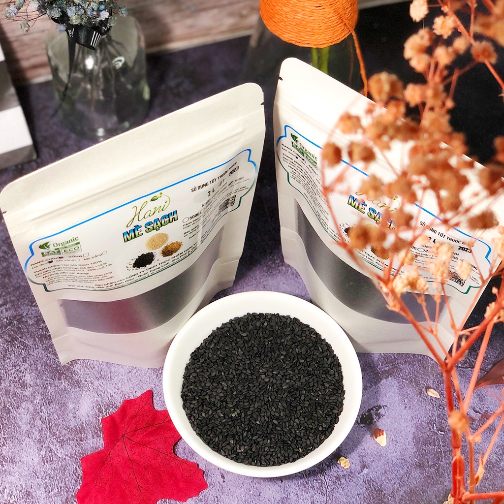 100g Mè Đen Chuẩn Sạch, Giống Thuần Chủng, Loại Rang Sẵn Làm Bánh Nấu Chè 🌽 Kho sỉ dinh dưỡng HANI FOOD