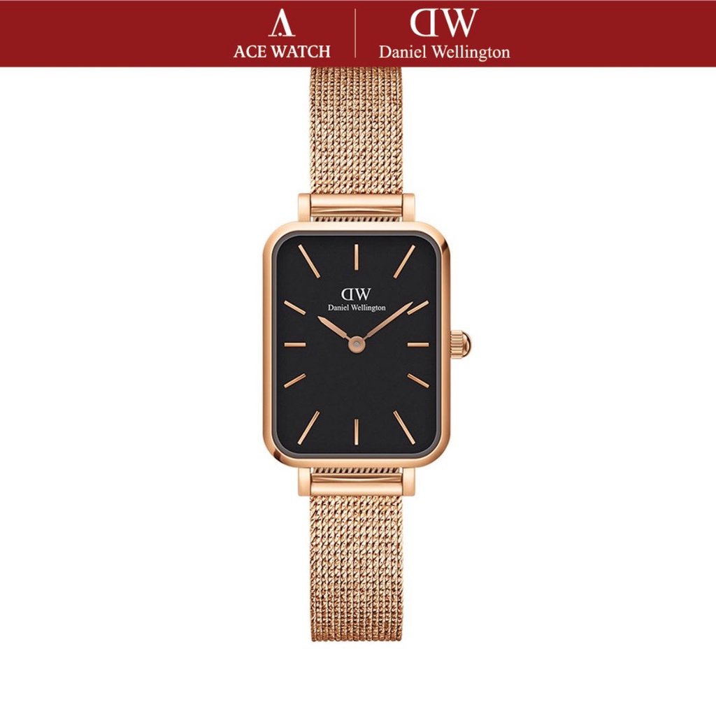 Đồng hồ Nữ Daniel Wellington Dây Lưới - Quadro Pressed Melrose 20x26mm DW00100432