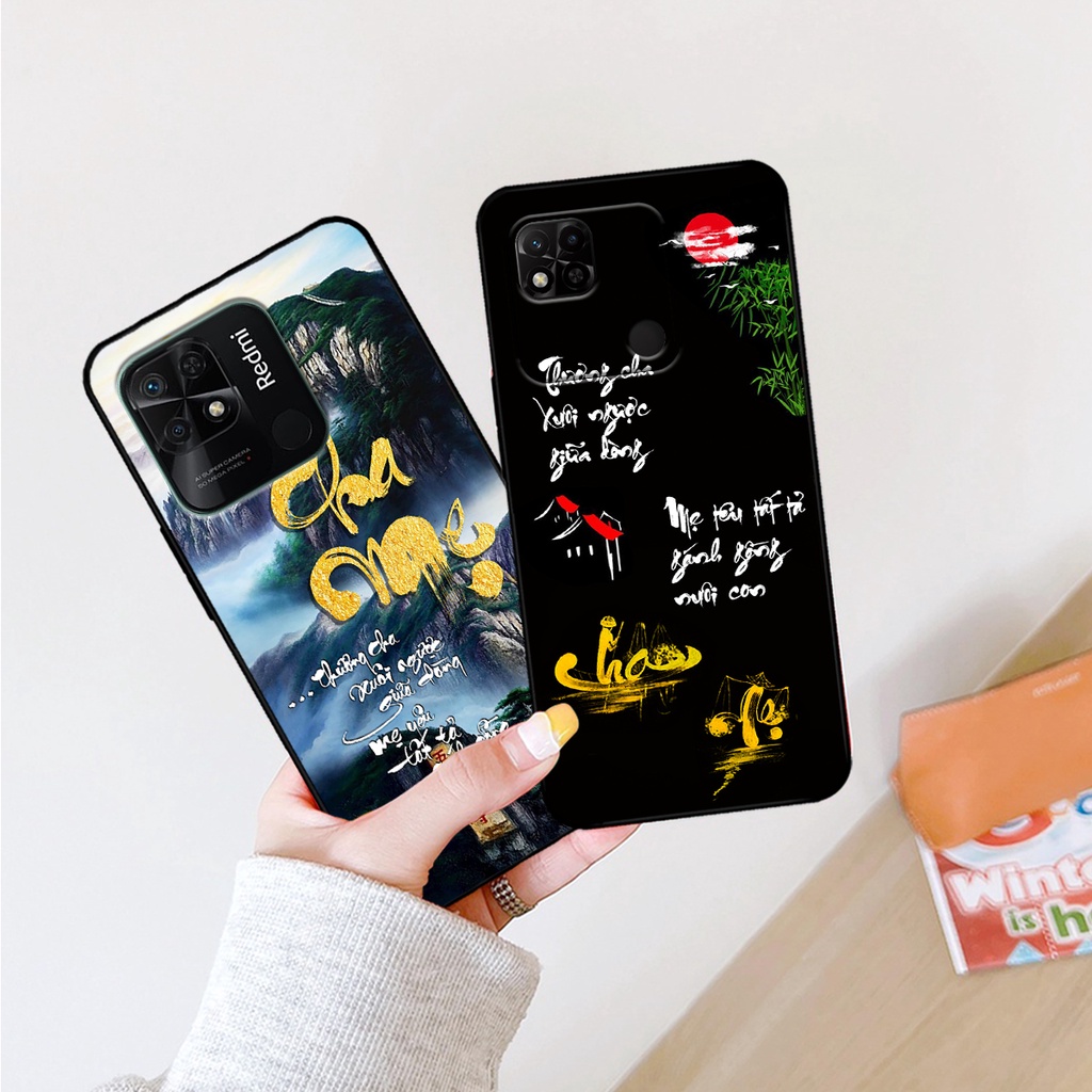 Ốp lưng Redmi 10C - Redmi 10A in hình phong cách chữ thư pháp cha mẹ, tài lộc