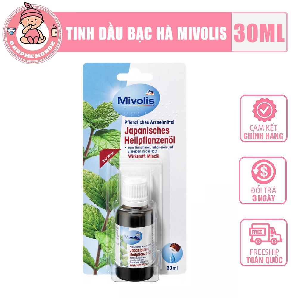 Tinh dầu Bạc Hà Mivolis 30ML nội địa địa Đức cam kết chính hãng