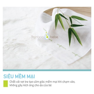 Set 6 khăn sữa sợi tre Bamboo bebe