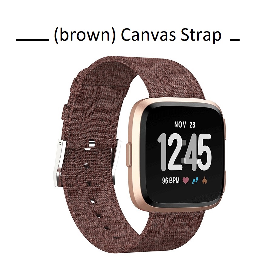 Sale 68% Dây Đeo Vải Denim Cho Đồng Hồ Thông Minh, (brown) Canvas Strap,fitbit versa Giá gốc 332000đ - 10M56