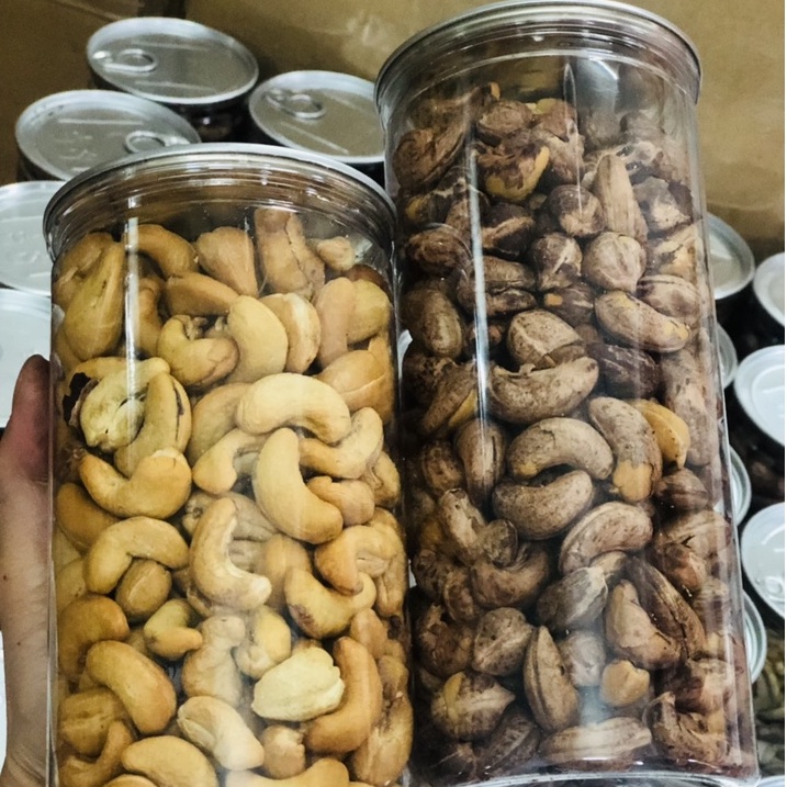 500 Gr Hạt điều rang muối nguyên hạt, bể đôi còn vỏ lụa và không còn vỏ lụa thơm ngon