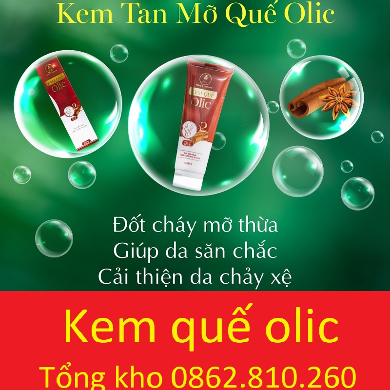 KEM TAN MỠ OLIC - Đánh tan mỡ thừa bụng, mông, đùi, cánh tay 100ml