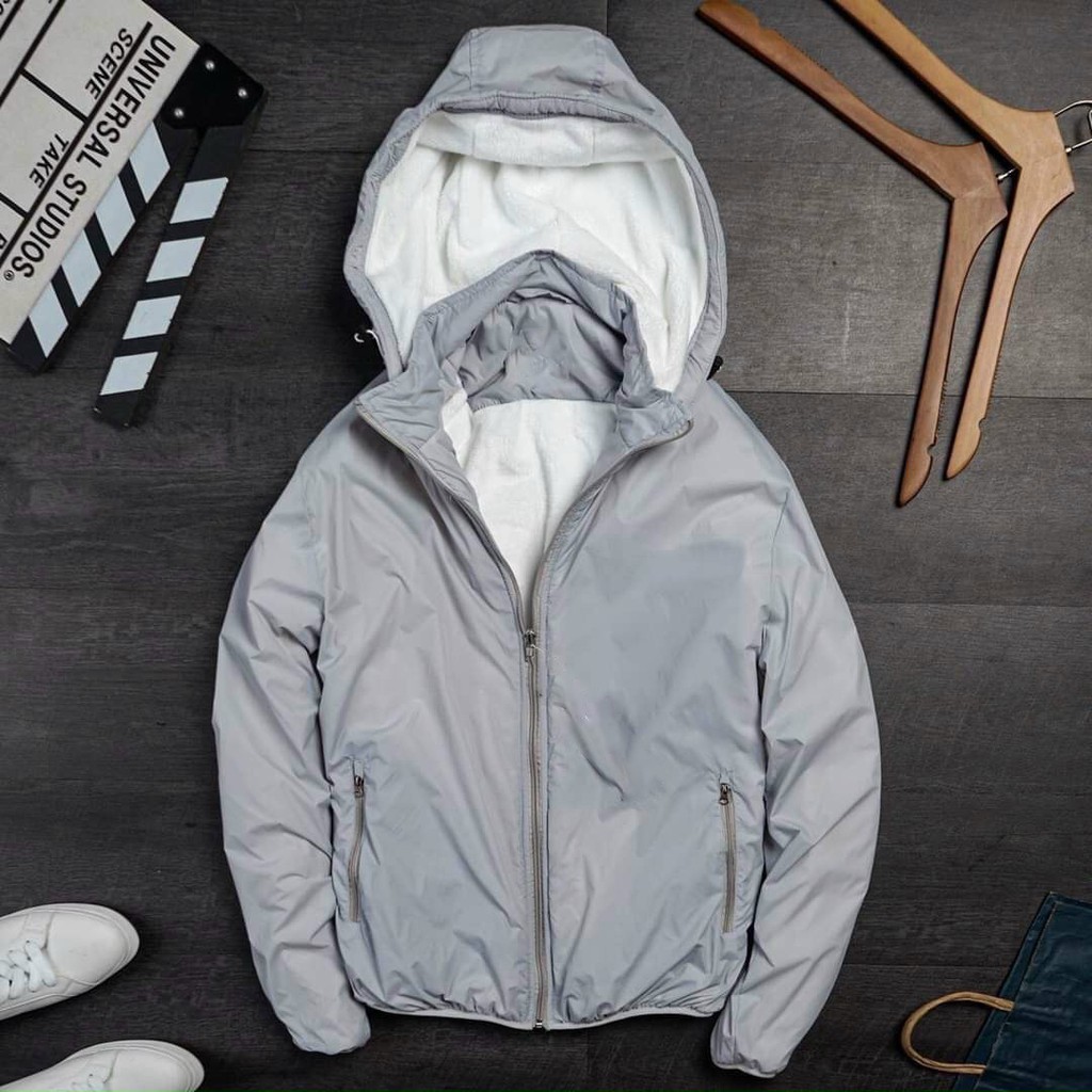 Áo khoác nam lót lông cừu siêu ấm vải dù mũ lót lông cao cấp chất đẹp dày dặn | BigBuy360 - bigbuy360.vn