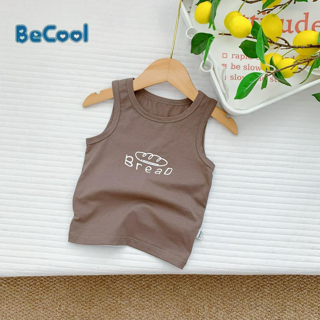 Áo ba lỗ cho bé trai, bé gái Áo thun cho bé từ 10-26kg chất cotton cao cấp BECOOL