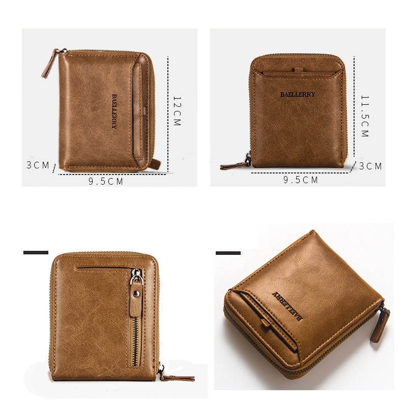Ví Da Baellerry Phong Cách retro Sang Trọng Dành Cho Nam