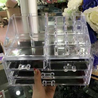 Tủ kệ mỹ phẩm trong suốt 4 tầng