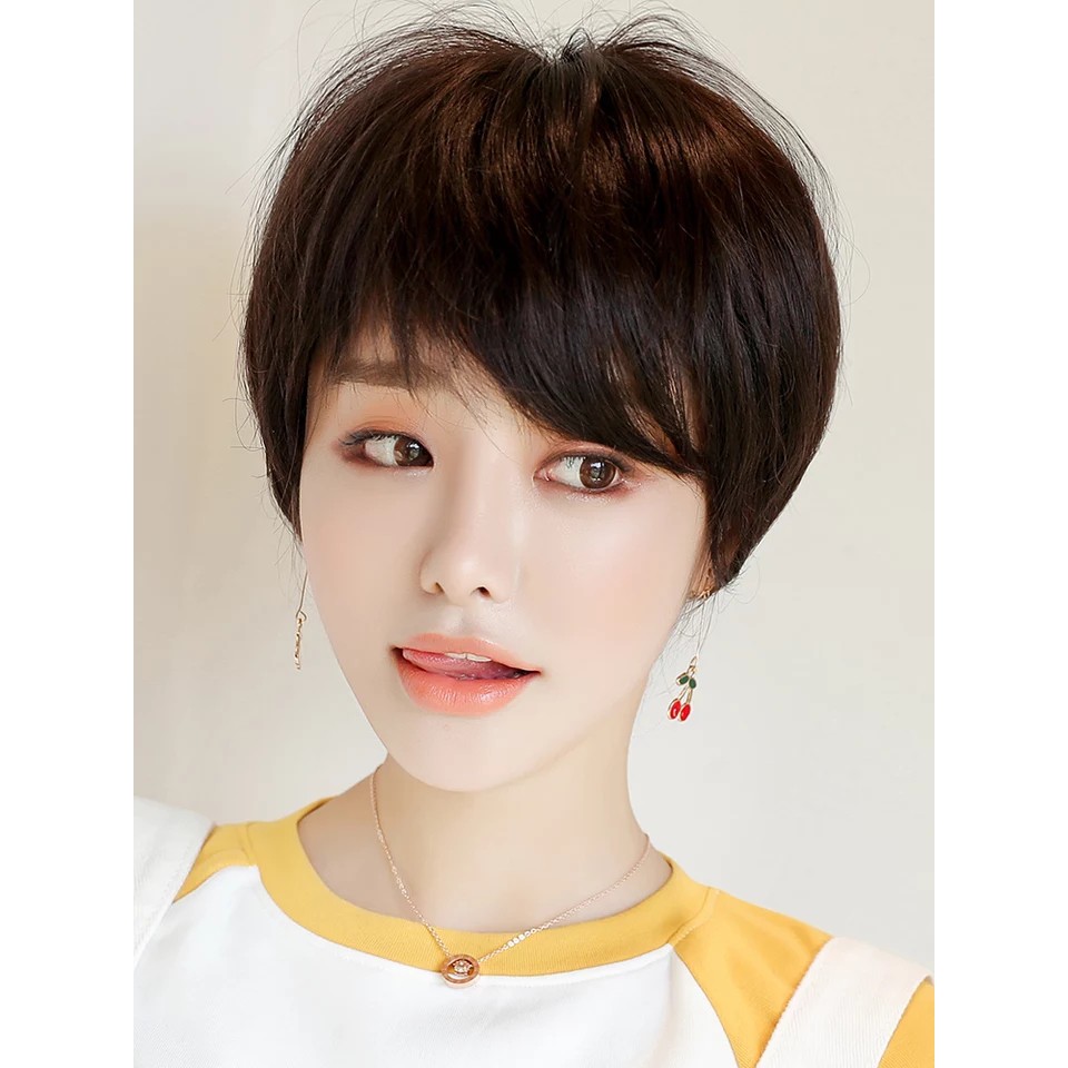 Tóc giả nữ nguyên đầu tomboy, tóc tém