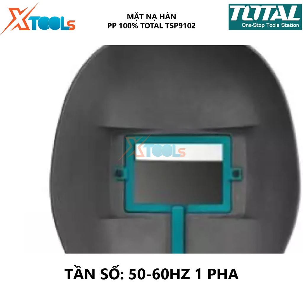 Mặt nạ hàn TOTAL TSP9102 Kính hàn tự động 108 * 50 * 3mm, Chất liệu nhựa PP, 1 kính bảo vệ chống chói, chống tia cực tím